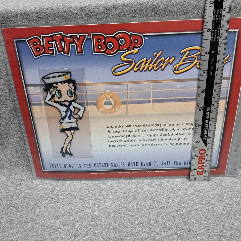 Betty Boop Patch Sailor Betty Clothing Bag Patch Collectible Vintage Navy Marine